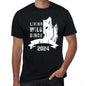 2024, Living Wild Since 2024 Men's T-shirt Black Birthday Gift 00498 - Ultrabasic