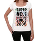 2035 Super No.1 Since 2035 Womens T-Shirt White Birthday Gift 00505 - White / Xs - Casual
