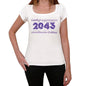 2043 Limited Edition Star Womens T-Shirt White Birthday Gift 00382 - White / Xs - Casual