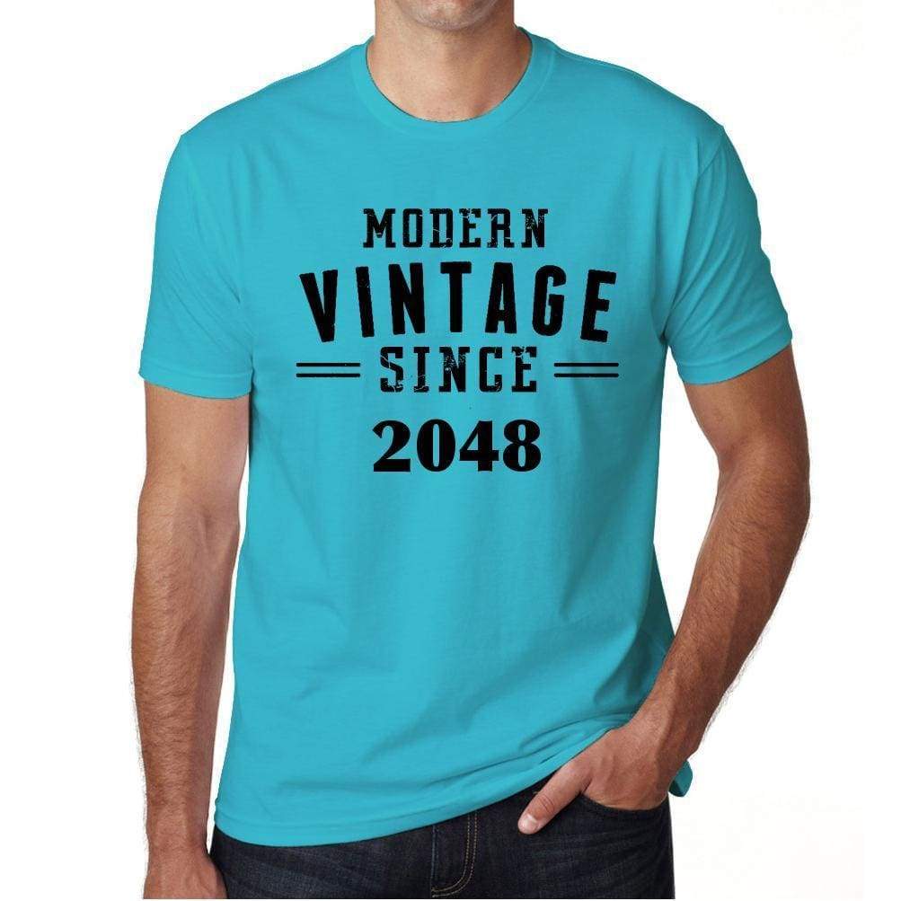 2048 Modern Vintage Blue Mens Short Sleeve Round Neck T-Shirt 00107 - Blue / S - Casual