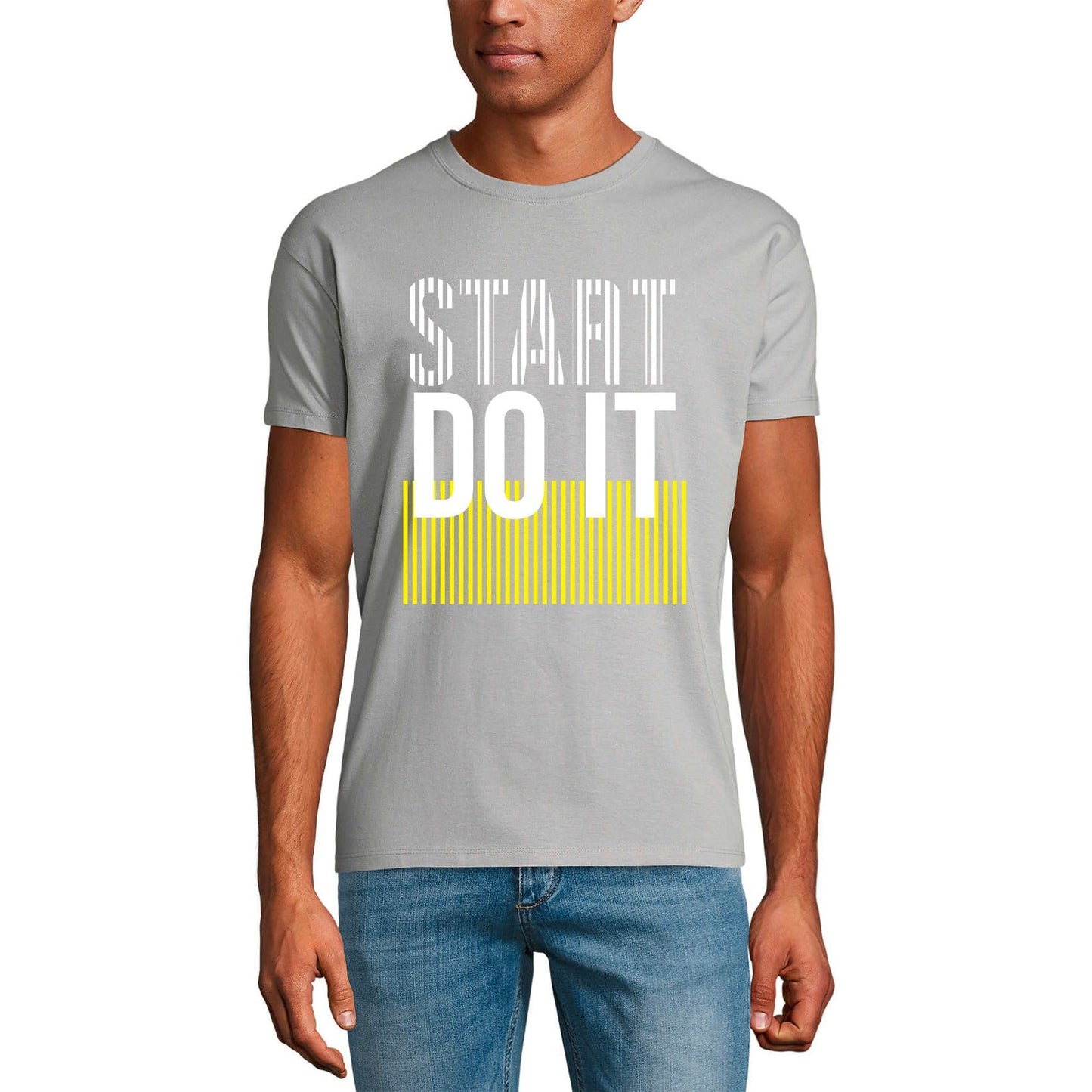ULTRABASIC Men's Graphic T-Shirt Start Do It - Motivational Quote - Graphic Apparel