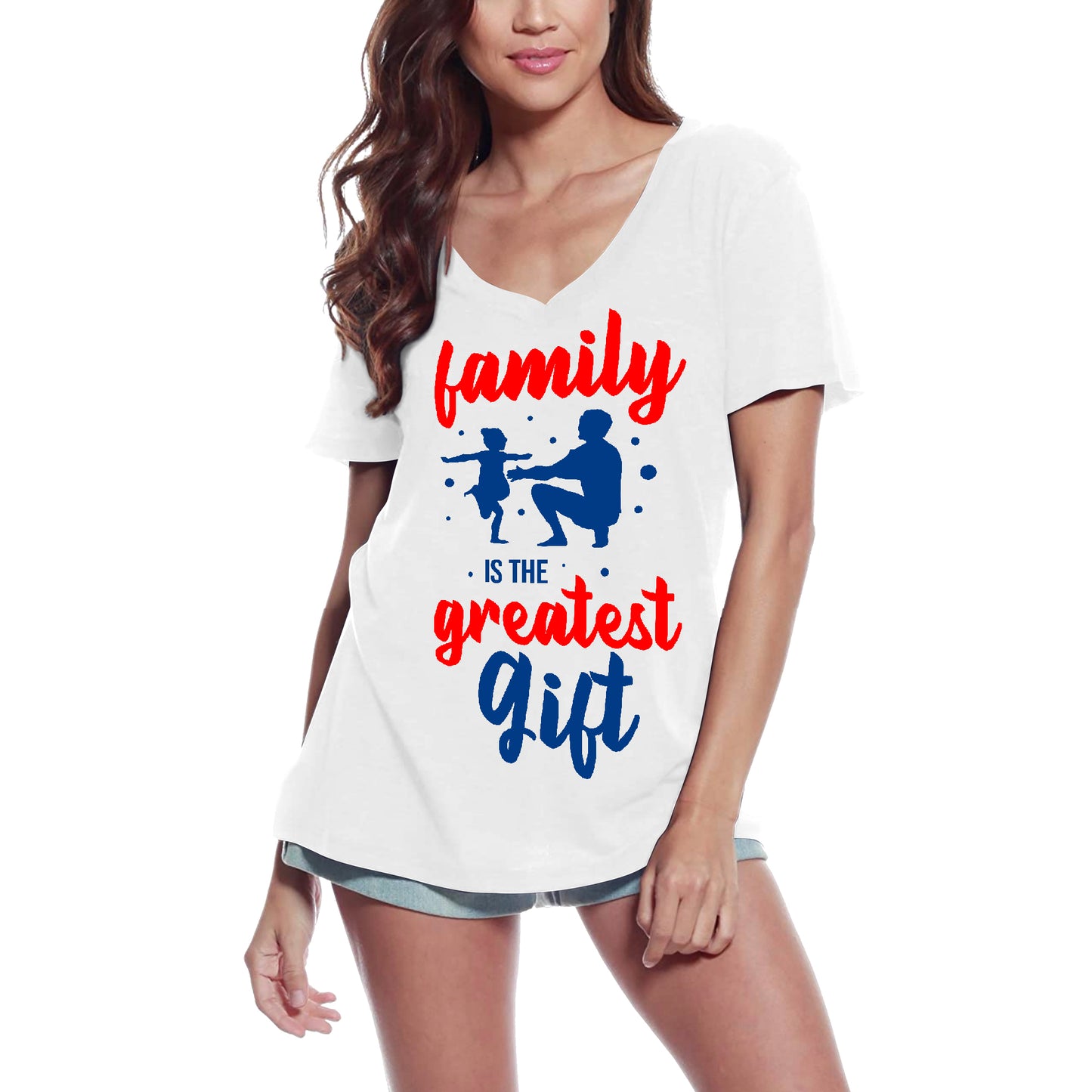 ULTRABASIC Women's T-Shirt Family Is The Greatest Gift - Parenting Life - Mom's Gift