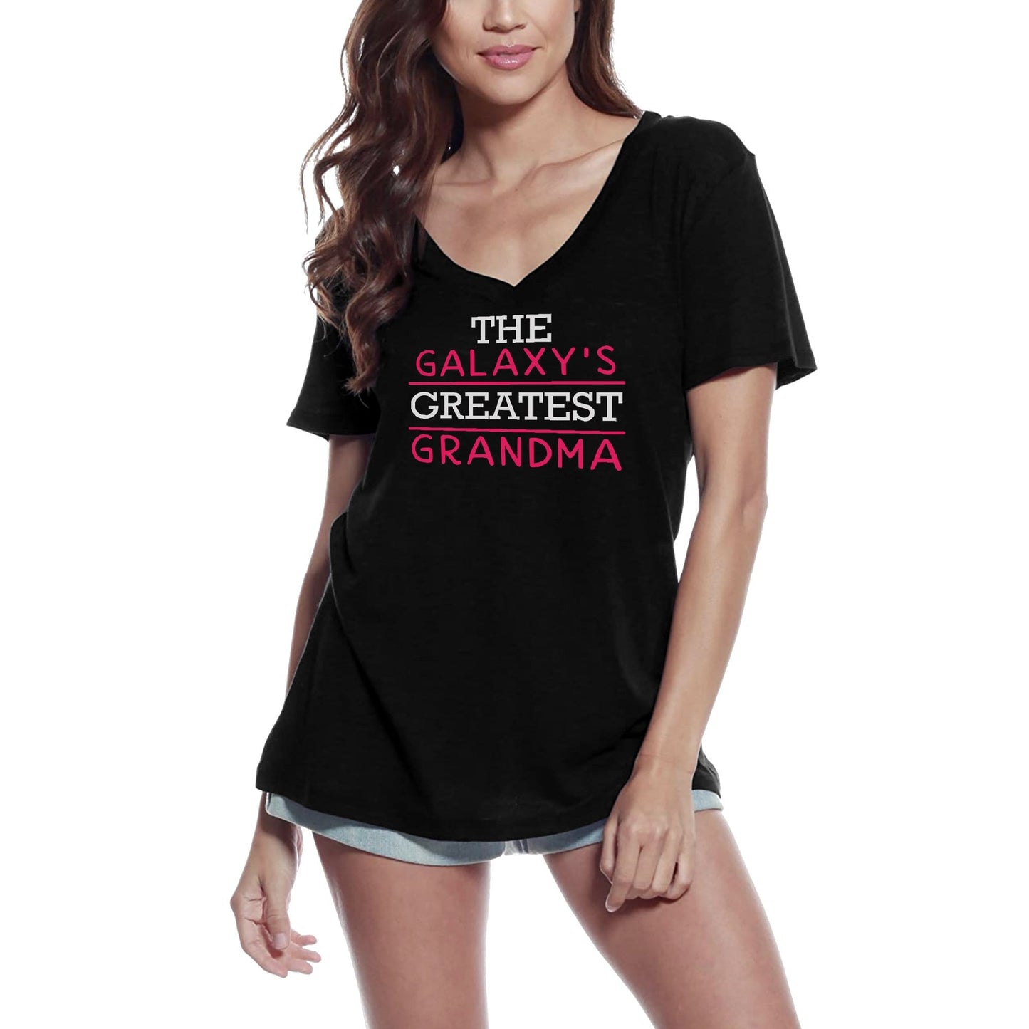 ULTRABASIC Women's T-Shirt The Galaxy's Greatest Grandma - Short Sleeve Tee Shirt Tops