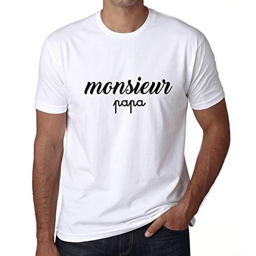 Ultrabasic - Homme T-Shirt Graphique Monsieur Papa Imprimé Lettres Noël Cadeau Blanco