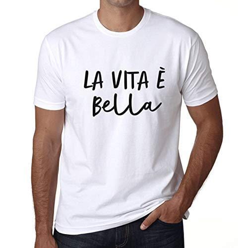 Ultrabasic - Herren-T-Shirt mit grafischem La Vita- und Bella-Blanc-Logo