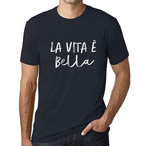Ultrabasic - Herren-T-Shirt mit grafischem La Vita- und Bella-Marine-Logo
