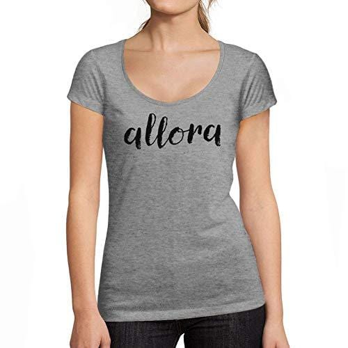 Ultrabasic - T-Shirt für Damen mit rundem Dekolleté Allora Gris Chiné