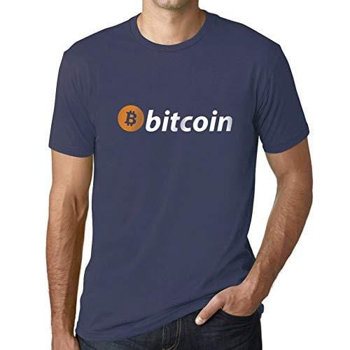 Ultrabasic - Homme T-Shirt Bitcoin Soutien T-Shirt HODL BTC Crypto Commerçants Cadeau Imprimé Tée-Shirt Denim