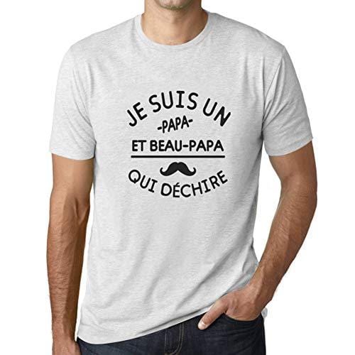 Ultrabasic - Graphique Homme Papa Loading T-Shirt Cadeau Imprimé Tée-Shirt Blanc Chiné