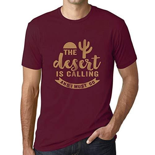 Ultrabasic - Homme T-Shirt Graphique The Desert is Calling Bordeaux