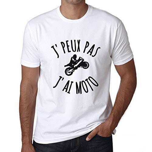 Ultrabasic - Herren T-Shirt J'peux Pas J'Ai Motoa T-Shirt Cadeau Imprimé Tée-Shirt Blanco