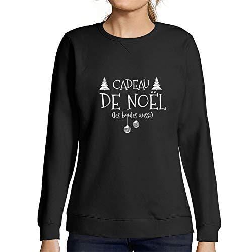 Ultrabasic - Femme Imprimé Graphique Sweat-Shirt Cadeau De Noël Idées Cadeaux Noir Profond