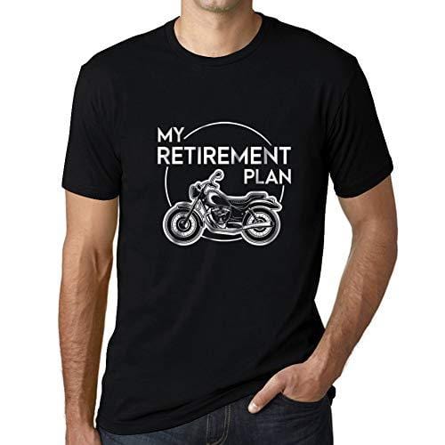 Ultrabasic - Homme T-Shirt Graphique Retirement Plan Imprimé Lettres Noël Cadeau Noir Profond