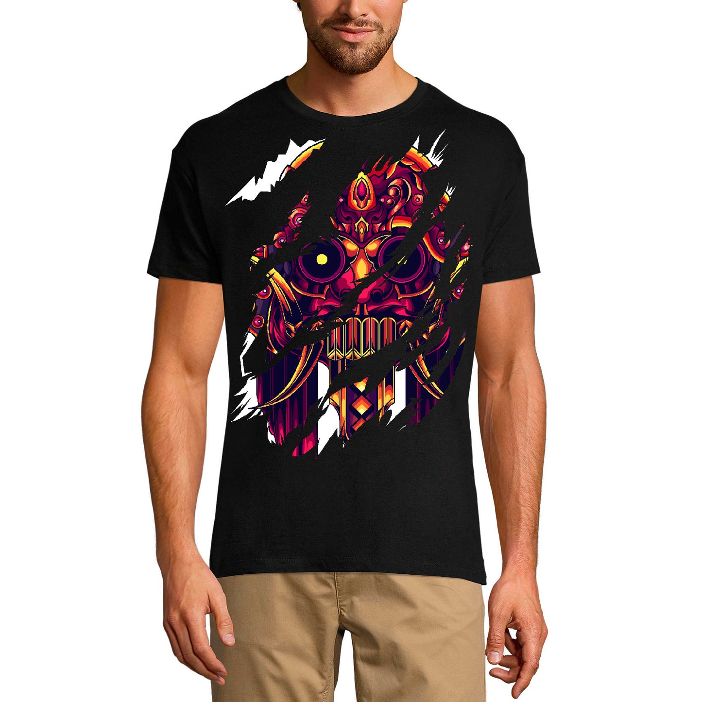 ULTRABASIC Herren Torn T-Shirt Totem Spirit Animal Shaman – Kurzarmshirt