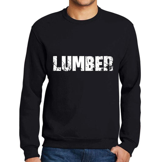 Ultrabasic Homme Imprimé Graphique Sweat-Shirt Popular Words Lumber Noir Profond
