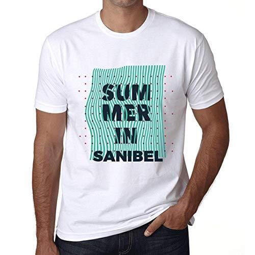 Ultrabasic – Homme Graphique Summer in Sanibel Blanc