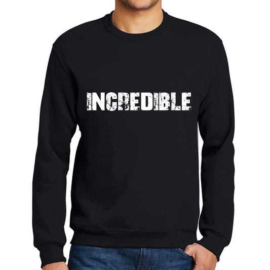 Ultrabasic Homme Imprimé Graphique Sweat-Shirt Popular Words Incredible Noir Profond