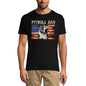 ULTRABASIC Herren Grafik-T-Shirt Pitbull Dad – Amerikanische Flagge – Vintage-Shirt