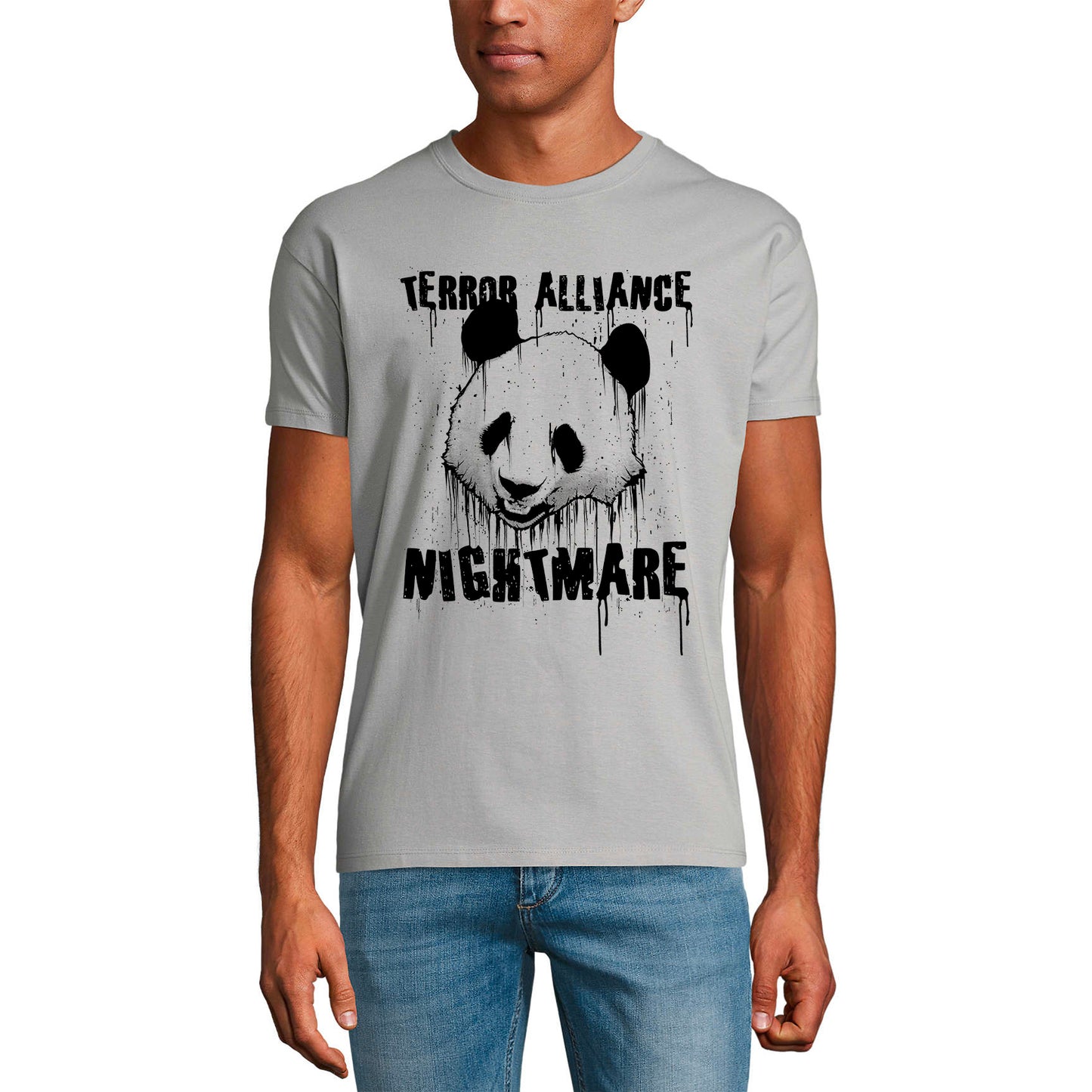 ULTRABASIC T-shirt graphique pour hommes Terror Alliance Nightmare - Chemise Panda pour hommes