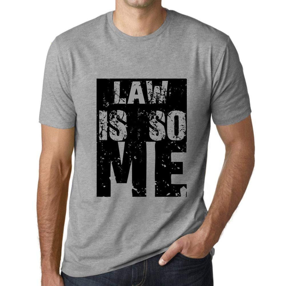 Homme T-Shirt Graphique Law is So Me Gris Chiné