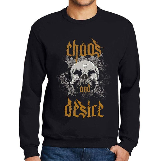 Ultrabasic - Homme Imprimé Graphique Sweat-Shirt Chaos and Desire Noir Profond