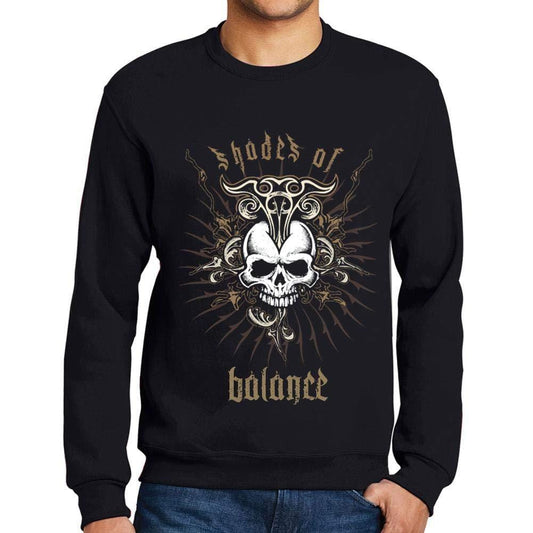 Ultrabasic - Homme Graphique Shades of Balance T-Shirt Imprimé Lettres Noir Profond