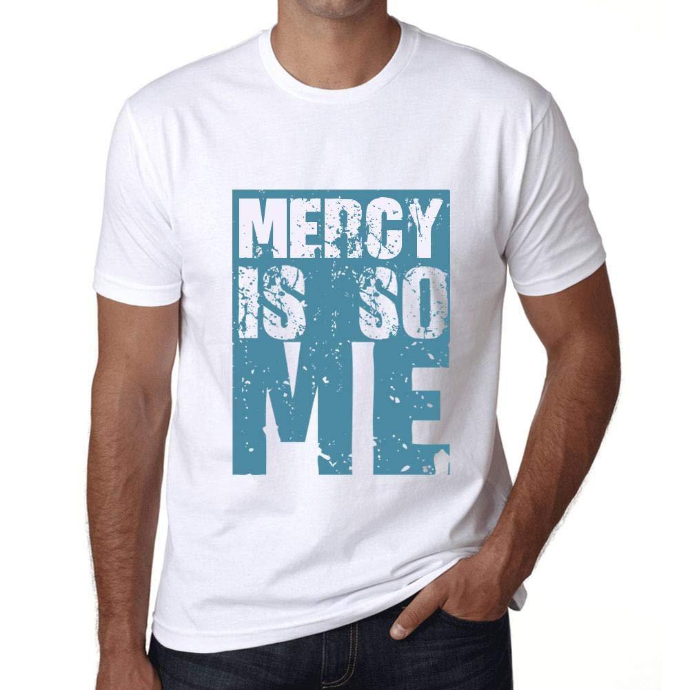 Herren T-Shirt Graphique Mercy is So Me Blanc