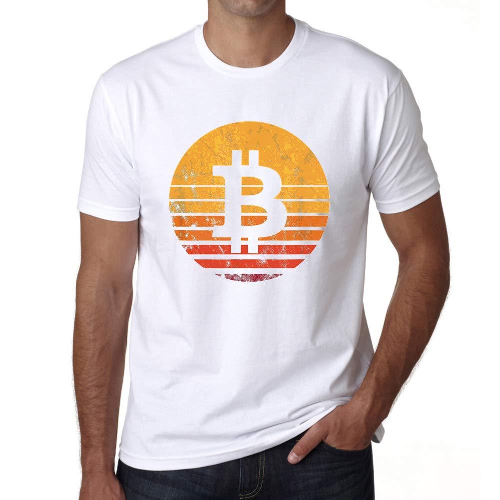 Ultrabasic® Homme T-Shirt Graphique Bitcoin Ancien Le Coucher du Soleil BTC HODL Idée Cadeau Tee Crypto Traders