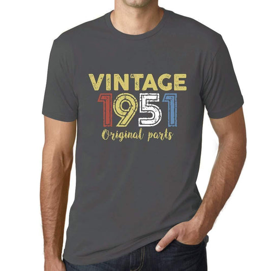 Ultrabasic - Homme Graphique Vintage 1951 T-Shirt Gris Souris