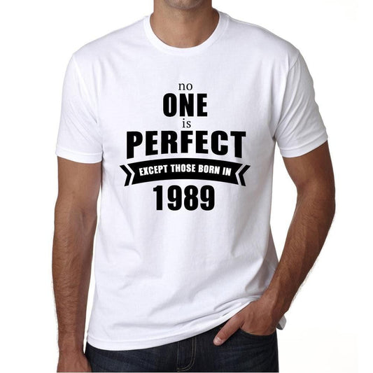 Homme Tee Vintage T Shirt 1989, Personne n'est parfait