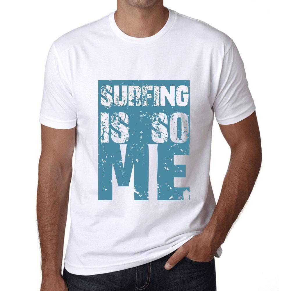 Herren T-Shirt Graphique Surfing is So Me Blanc