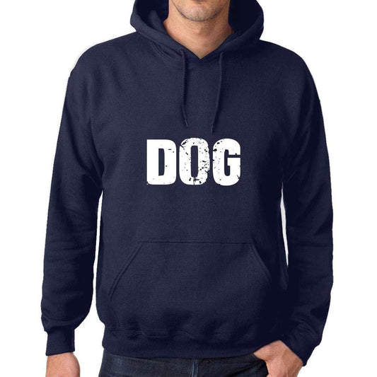 Ultrabasic Homme Femme Unisex Sweat à Capuche Hoodie Beliebte Wörter Hund Französisch Marine