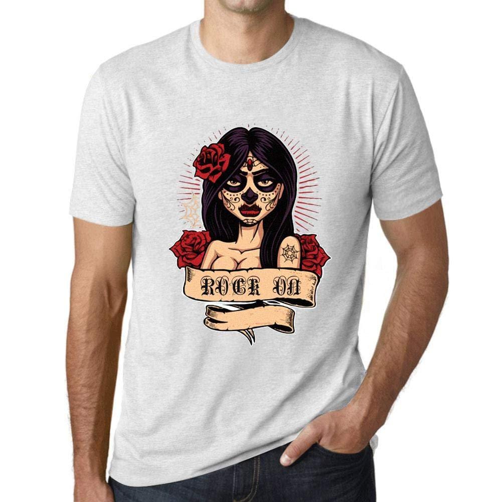 Ultrabasic - Homme T-Shirt Graphique Damen Flower Tattoo Rock on