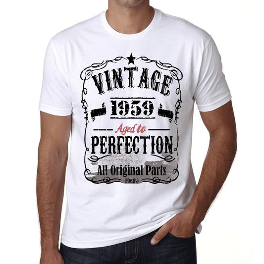 Homme Tee Vintage T Shirt 1959 Vintage vieilli à la Perfection