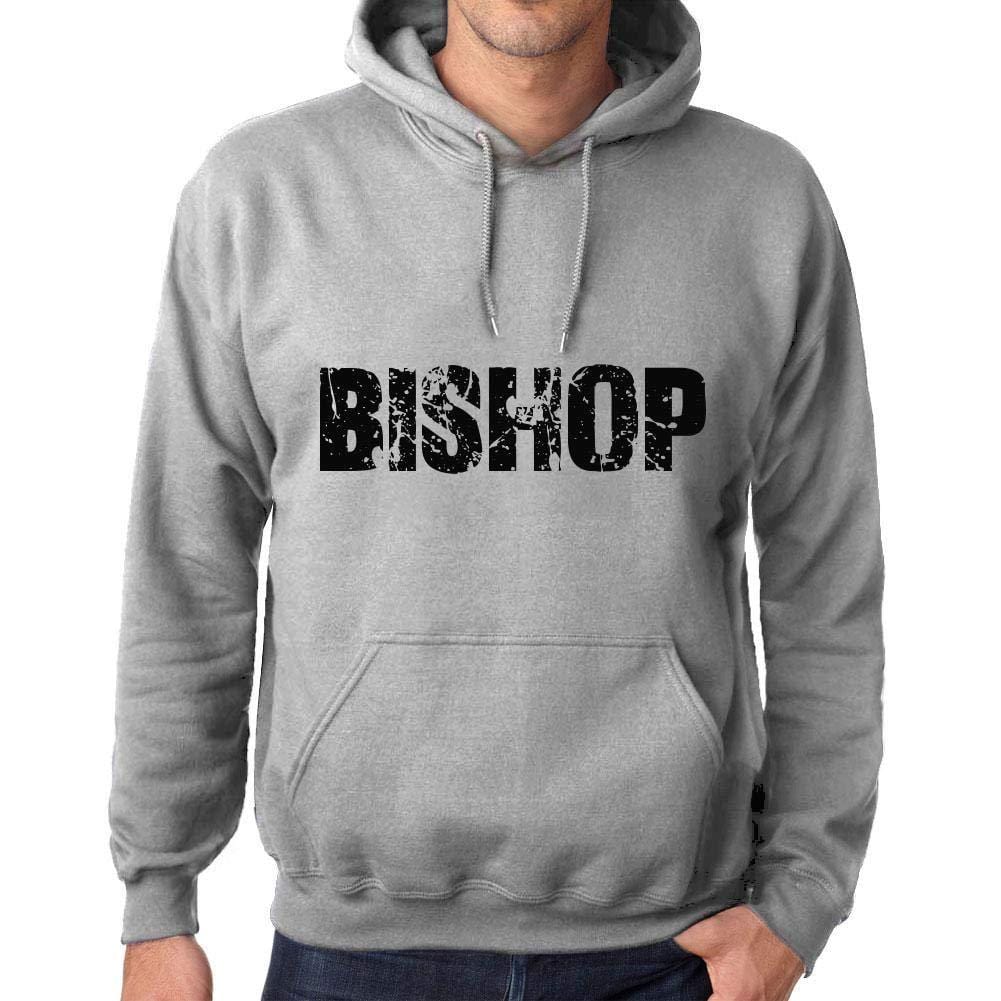 Ultrabasic Homme Femme Unisex Sweat à Capuche Hoodie Popular Words Bishop Gris Chiné