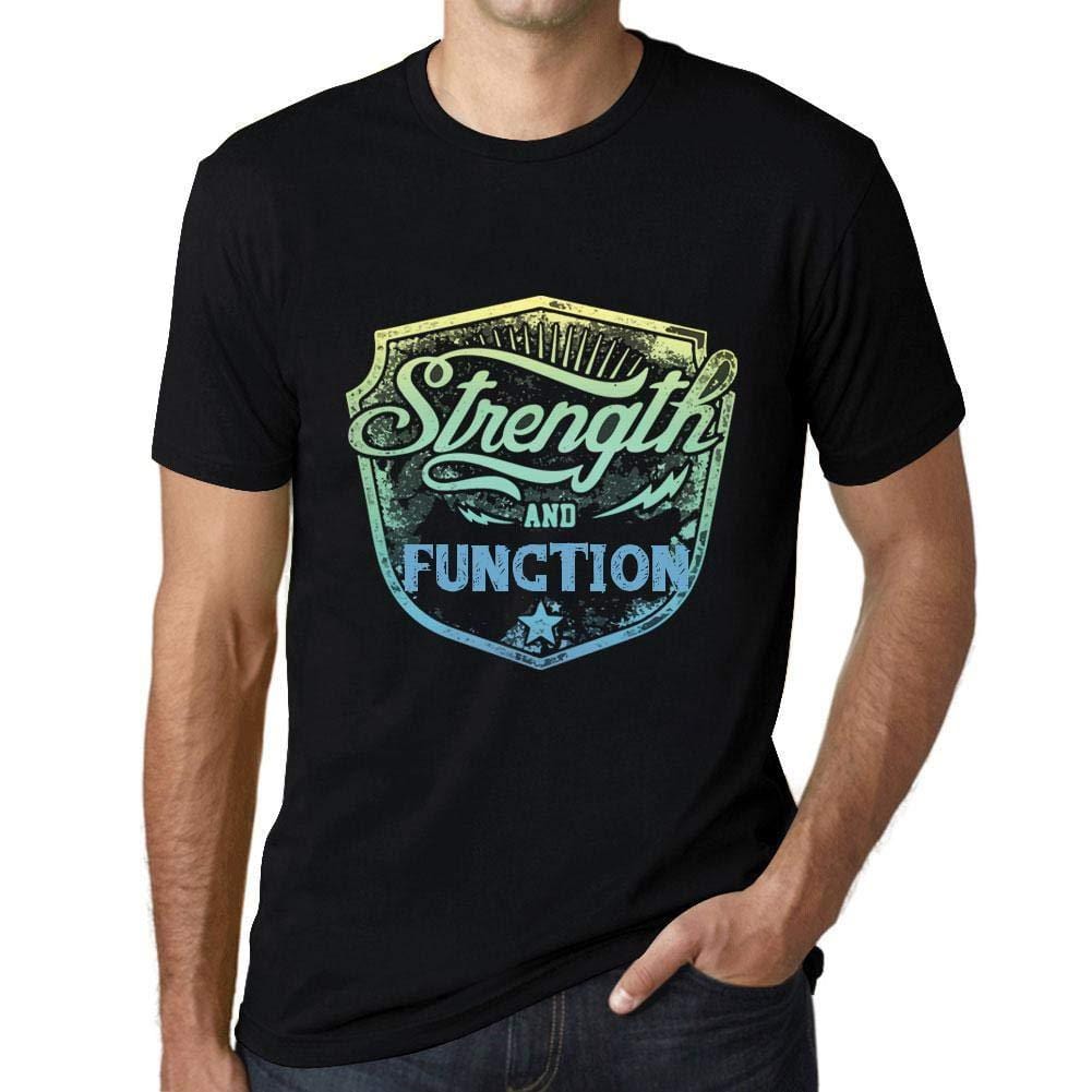 Homme T-Shirt Graphique Imprimé Vintage Tee Strength and Function Noir Profond