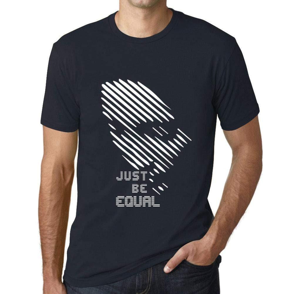 Ultrabasic - Herren T-Shirt Graphique Just be Equal Marine
