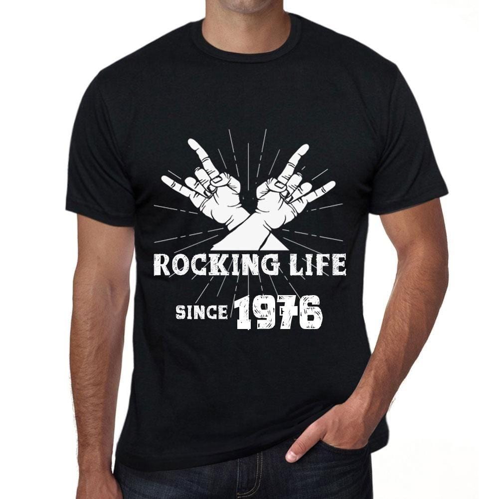 Homme Tee Vintage T-Shirt Rocking Life Since 1976