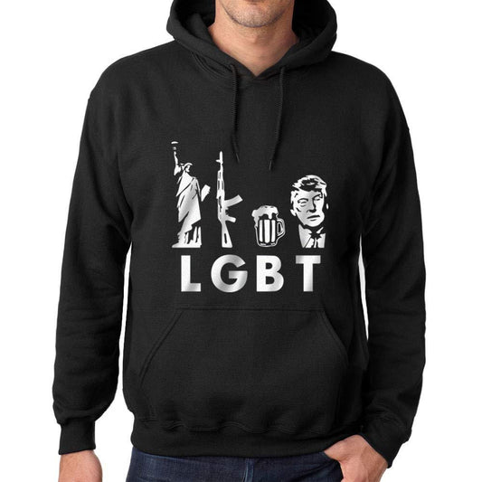 Ultrabasic Homme Femme Imprimé Graphique Sweat à Capuche LGBT Noir Profond