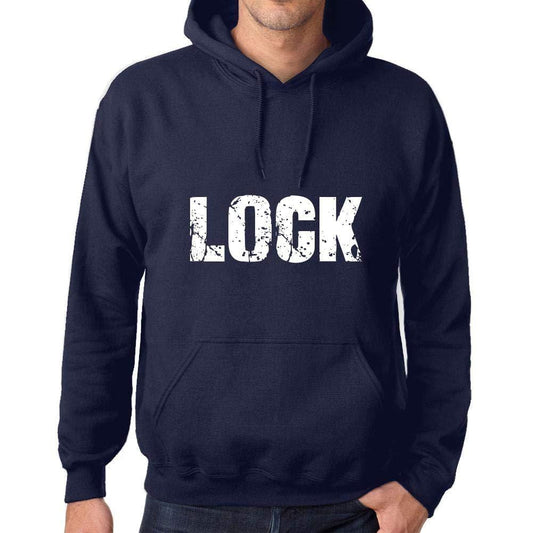 Ultrabasic Homme Femme Unisex Sweat à Capuche Hoodie Popular Words Lock French Marine