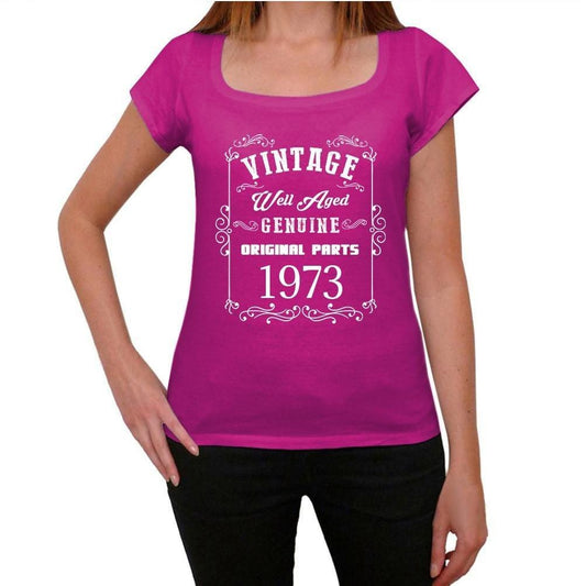 1973, Well Aged, <span>Pink</span> , T-Shirt für Frauen, T-Shirt Rose Femme, T-Shirt Année
