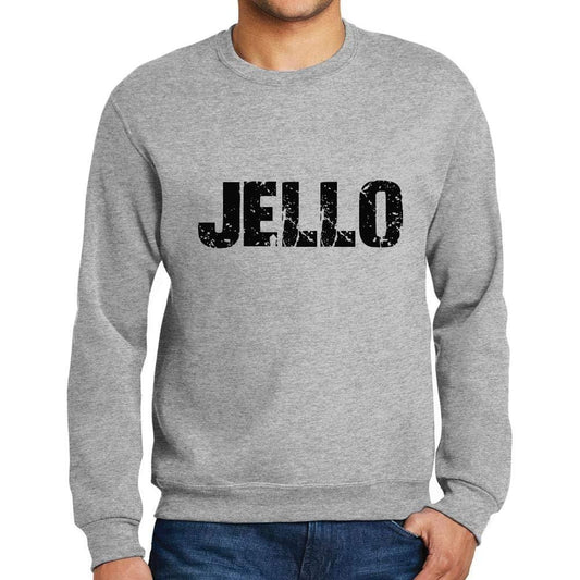 Ultrabasic Homme Imprimé Graphique Sweat-Shirt Popular Words Jello Gris Chiné