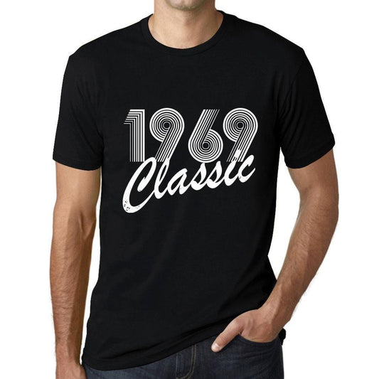 Ultrabasic - Homme T-Shirt Graphique Years Lines Classic 1969 Noir Profond