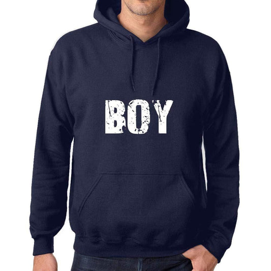 Ultrabasic Homme Femme Unisex Sweat à Capuche Hoodie Popular Words Boy French Marine