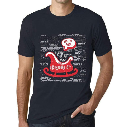 Ultrabasic Homme T-Shirt Graphique Merry Christmas from Luxembourg City Marine