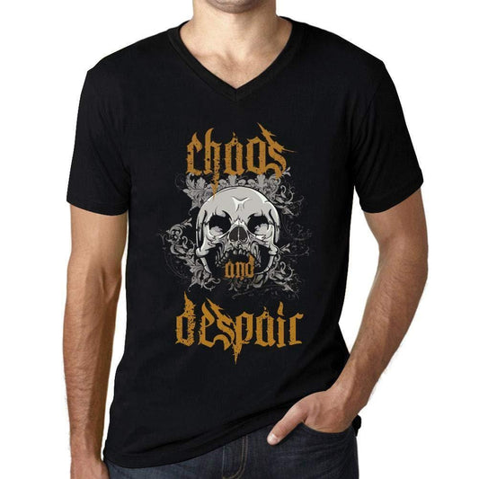 Ultrabasic - Homme Graphique Col V Tee Shirt Chaos and Despair Noir Profond