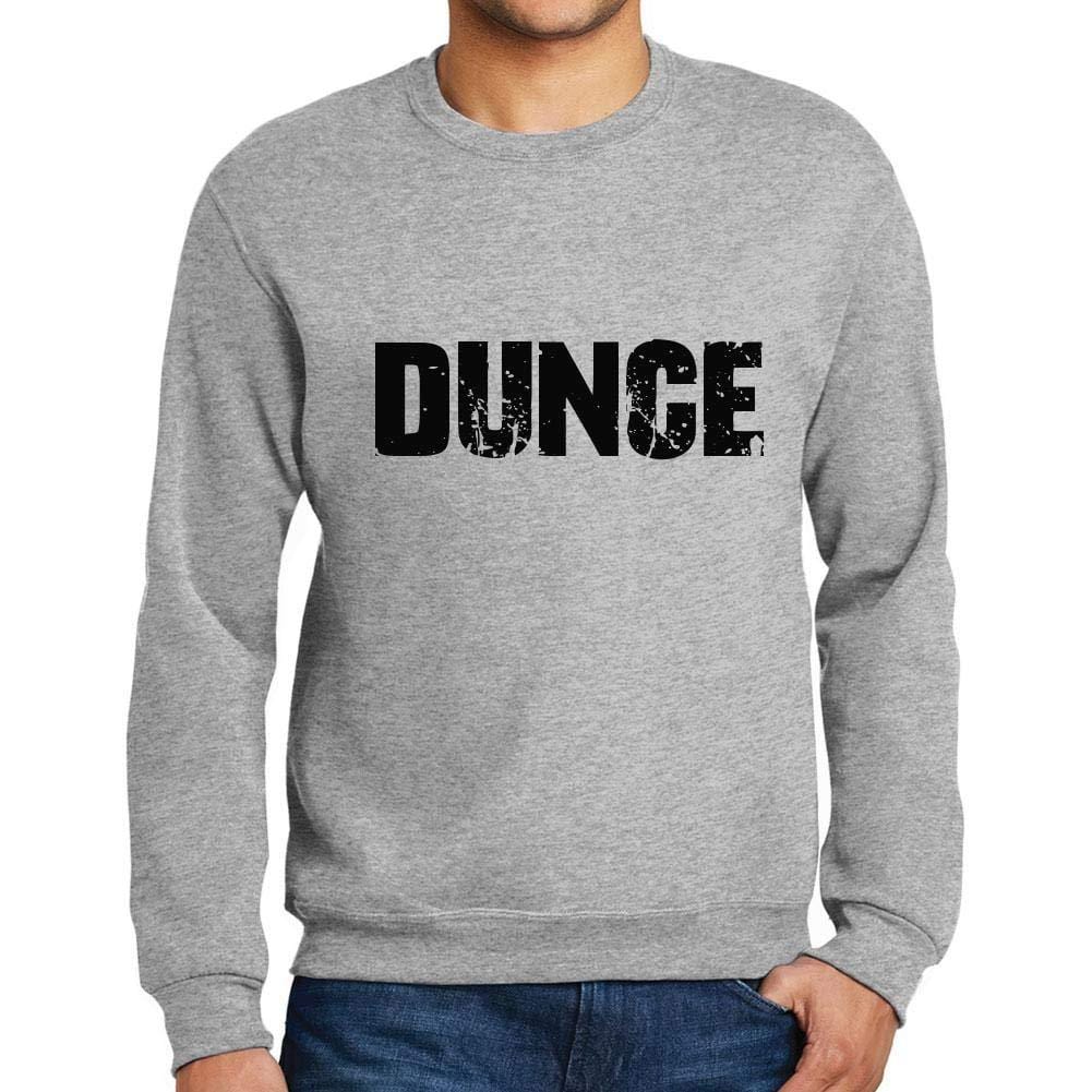 Ultrabasic Homme Imprimé Graphique Sweat-Shirt Popular Words Dunce Gris Chiné