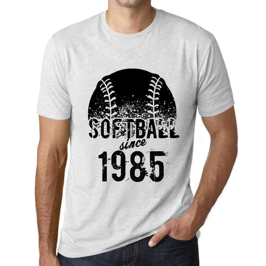 Men’s <span>Graphic</span> T-Shirt Softball Since 1985 Vintage White - ULTRABASIC