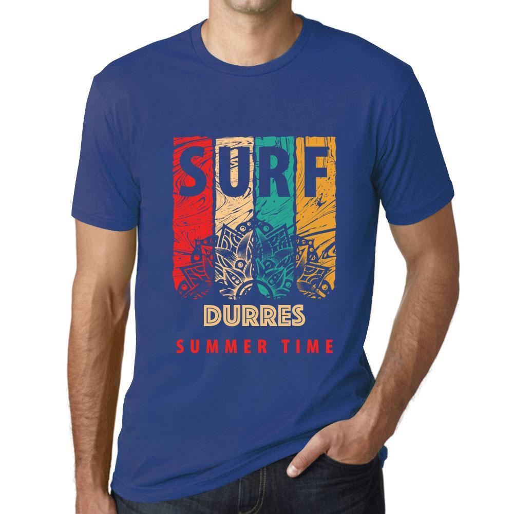 Men&rsquo;s Graphic T-Shirt Surf Summer Time DURRES Royal Blue - Ultrabasic