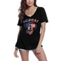 ULTRABASIC Damen-Grafik-T-Shirt Merica – süßes US-Hunde-Shirt – amerikanische Flagge